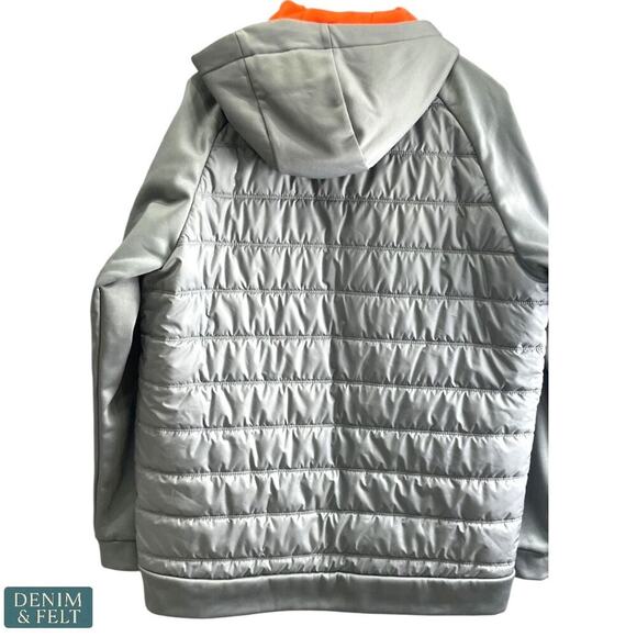 Nike Dri-FIT Gray Full-Zip Hooded Jacket Men’s Large Activewear Winter Warm - Picture 8 of 16